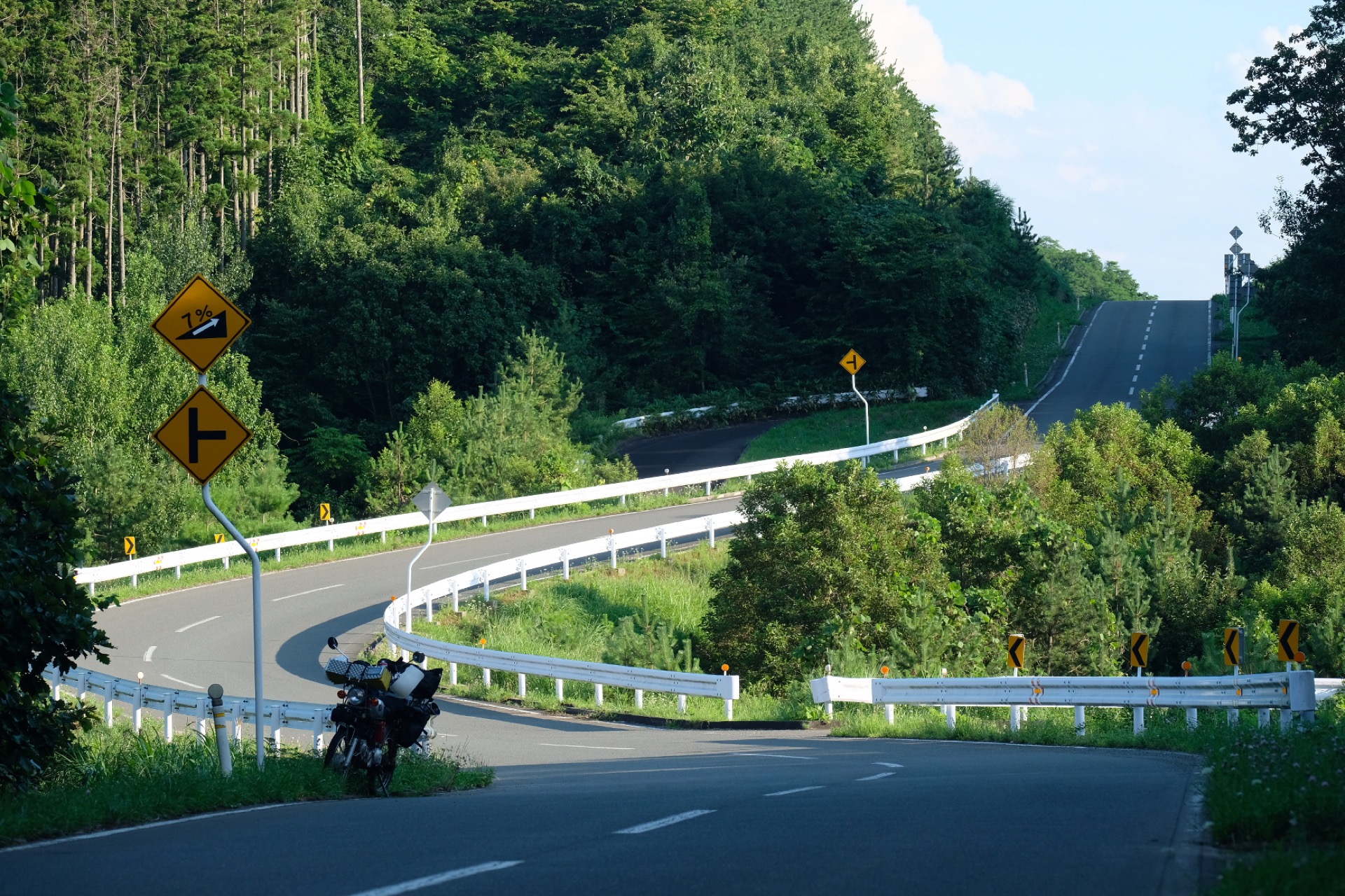 峠道でのツーリング